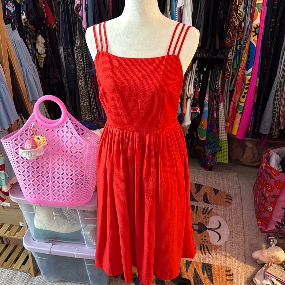 Tailor and Twirl Retro Pinup Multi Strap Dress